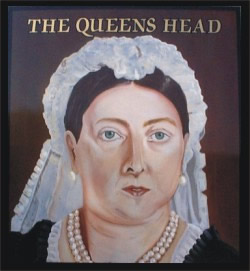 Pub sign oil on aluminium